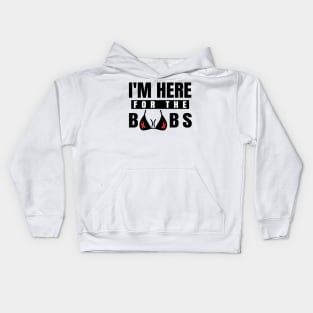 'I'm Here For The Boobs' Cool Breast Cancer Gift Kids Hoodie